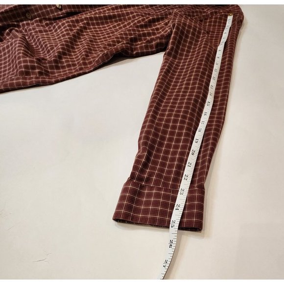 VINTAGE 90's LL Bean Men's Sz XL Plaid 100% Cotton Button Down Wrinkle Resistant - Picture 10 of 11